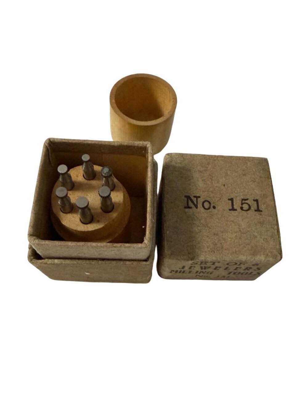 Antique Jewelers Milling Tools No. 151 Set of 6 Watchmaker Jewelry Tools Boxed